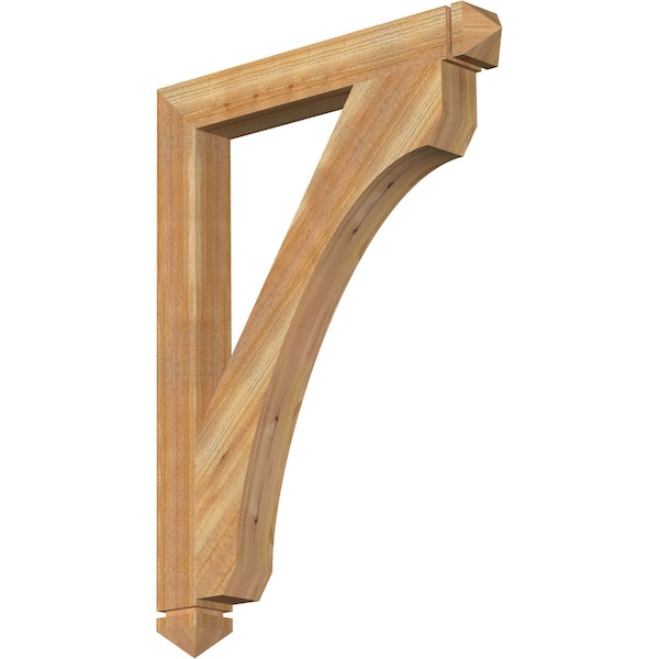 Ekena Millwork Legacy Arts & Crafts Rough Sawn Bracket, Western Red Cedar, 4"W x 32"D x 44"H BKT04X32X44LEC03RWR - main